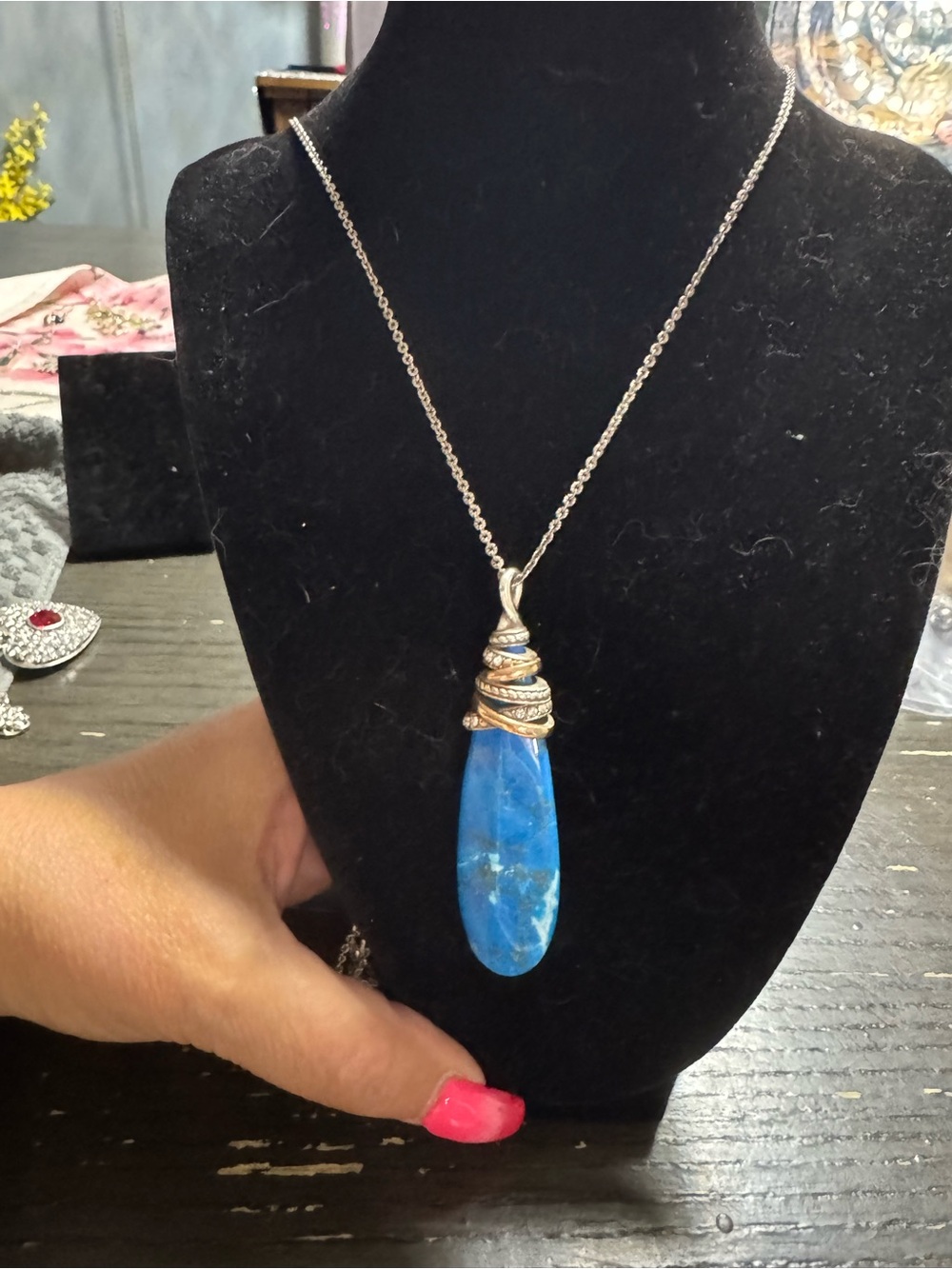 Brighton blue Teardrop Pendant Necklace by